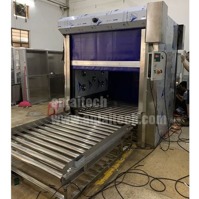 Clean Room Purifying SS304 Goods Air Shower With Roller Conveyor De dusting tunnel